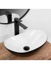 Раковина для ванної накладна Rea Royal 48x30,5 mini black-white REA-U0538