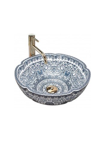 Раковина чаша у ванну Rea Vivien 42,5x42,5 blue REA-U5666