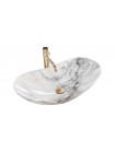 Раковина в ванную накладная Rea Royal 36x62,5 granit shiny REA-U8596