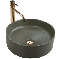 Раковина для ванної накладна Rea Sami 37x37 green matt REA-U4567