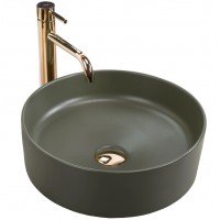 Раковина для ванної накладна Rea Sami 37x37 green matt REA-U4567