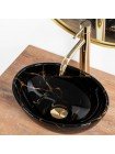 Раковина для ванної накладна Rea Sofia 27x35 mini black marble shine REA-U6963