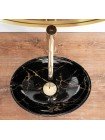 Раковина для ванної накладна Rea Sofia 27x35 mini black marble shine REA-U6963