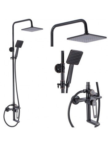Душевая система тропический душ чёрный Rea Blade Old REA-B9976