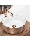 Раковина в ванную накладная Rea Sami 36x36 brush rose gold REA-U3303
