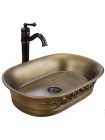 Раковина для ванной накладная Rea Wilma 38x55 rustic REA-U3305