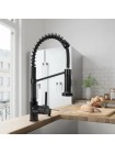 Чёрный Смеситель для кухни с гибким изливом Rea Spring REA-B4804
