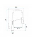 Чёрный Смеситель для кухни с гибким изливом Rea Spring REA-B4804