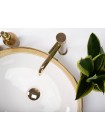 Раковина для ванної накладна Rea Margot 52x40 white-gold REA-U9650