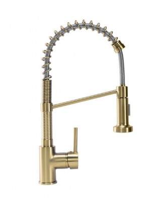 Гибкий кран на кухню Rea Spring золото REA-B4805