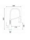 Гибкий кран на кухню Rea Spring золото REA-B4805