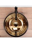 Раковина для ванної накладна Rea Luna 40x40 black-gold REA-U3306