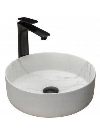 Умивальник у ванну накладний Rea Sami 36x36 marble mat REA-U8703