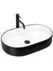 Раковина для ванної накладна Rea Nadia 61x38,5 black matt-white REA-U8781