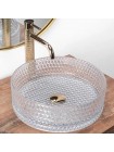 Раковина в ванную накладная Rea Cristal 35,5x35,5 transparentny REA-U9670