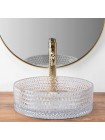 Раковина в ванную накладная Rea Cristal 35,5x35,5 transparentny REA-U9670