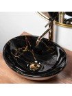 Раковина у ванну накладна Rea Sofia 41x34,5 black marble shiny REA-U5611