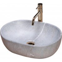 Умывальник в ванную накладной Rea Lara 35x48,5 grey REA-U9889