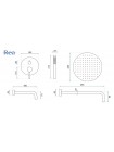 Душевая система тропический душ скрытого монтажа Rea Lungo chrome + box REA-P6612