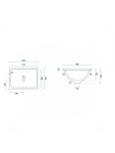 Умивальник на стільницю Rea Adela 33x46 white REA-U6653