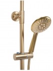 Душова система з тропічним душем Rea Lungo brush gold з термостатом REA-P6604