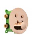 Душевая система тропический душ скрытого монтажа Rea Lungo rose gold с термостатом REA-P6613