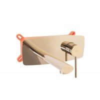 Смеситель для раковины Rea Oval золото встраиваемый REA-B5125