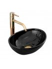 Умывальник раковина в ванную накладная Rea Sofia 27x35 mini black REA-U8013