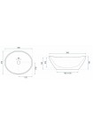 Умывальник раковина в ванную накладная Rea Sofia 27x35 mini black REA-U8013