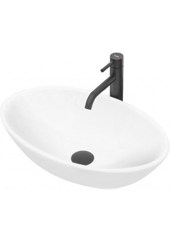 Умывальник в ванную накладной Rea Pamela 33x53 white REA-U4603