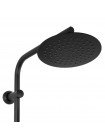 Душевая система с тропическим душем Rea Bliss black с термосатом REA-P8804
