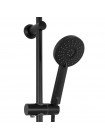 Душевая система с тропическим душем Rea Bliss black с термосатом REA-P8804
