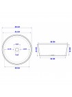 Умывальник на столешницу Rea Ida 36x36 white REA-U7400