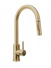 Смеситель для кухни с вытяжным изливом Rea Fresh brushed gold REA-B9148