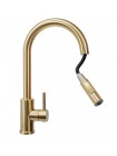Смеситель для кухни с вытяжным изливом Rea Fresh brushed gold REA-B9148