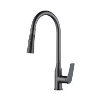 Змішувач для кухні з висувним виливом Mixxus Premium DERBY 014 NUT GRAPHITE MI6611
