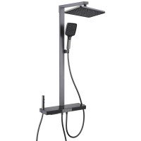 Душова система тропічний душ з термостатом Mixxus Premium Next-009-J Graphite MI6544