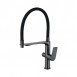 Гнучкий Кухонний змішувач на дві води Mixxus Premium DERBY 021 NUT чорний-графіт MI6612