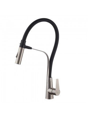 Кухонный смеситель гибким изливом Koer KI-70022-02 из нержавеющей стали KR4799