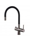 Смеситель для кухни Koer KB-72002-07 на две воды KR5003 графит