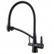 Кухонный смеситель чёрный с краном под фильтр KOER KB-72003-05 KR3376