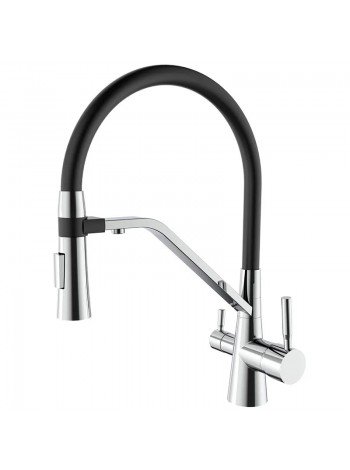 Гнучкий Змішувач для кухні Mixxus Premium Magnet 021 REFL.BLACK MI6973