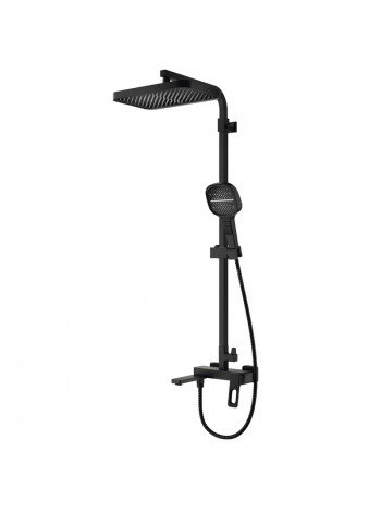Чёрная душевая система с тропическим душем Koer KB-56031-05 KR5439