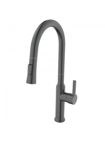 Змішувач для кухні з висувною лійкою Mixxus Premium PULL 014 GRAPHITE MI6959