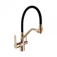 Кухонный смеситель с краном под фильтр Frap F4374-4 бронза