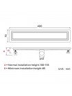 GAPPO G84007-4 Душевой трап из нержавеющей стали 70*400мм 